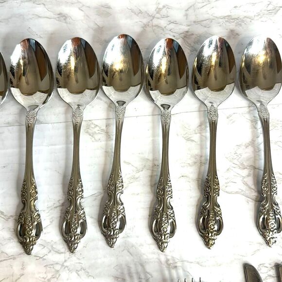 ONEIDA Renoir pembrooke stainless Set Of 31 pieces Flatware SSS set fork spoon - Picture 7 of 12